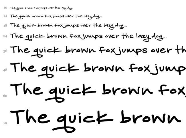 Another Birdhouse font waterfall